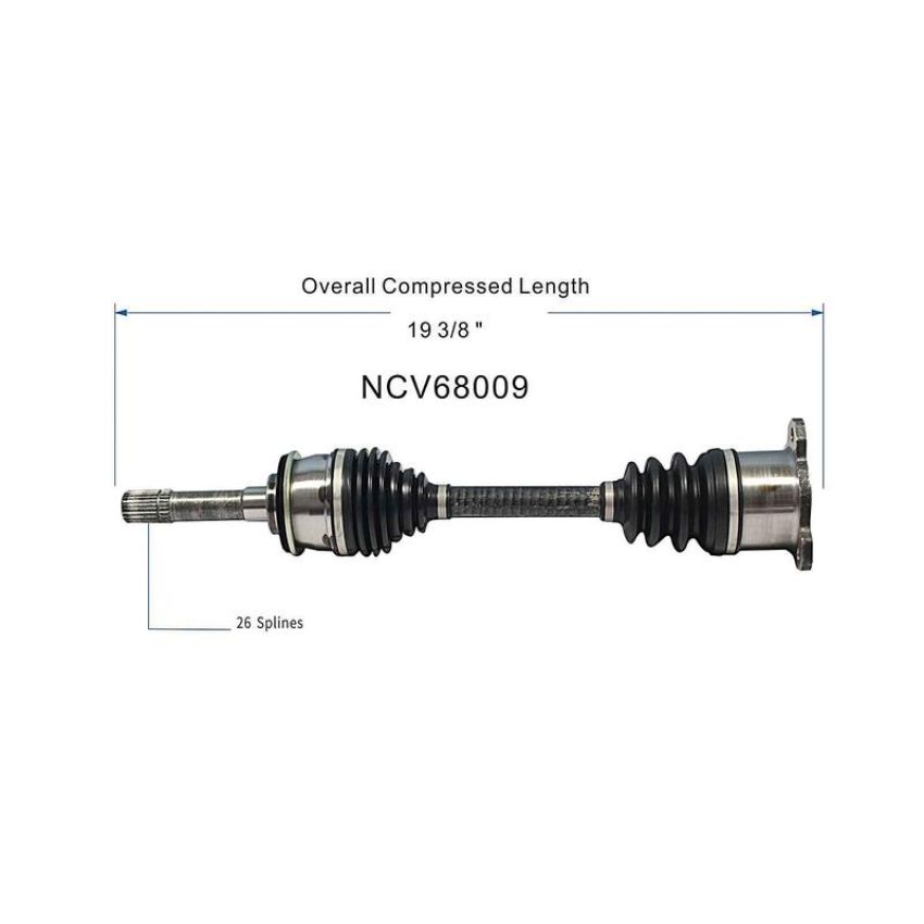 GSP NCV68009 Chevrolet, Suzuki (4WD) CV Axle Assembly  - Front Left