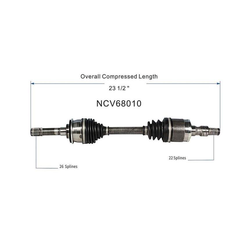 GSP NCV68010 Geo, Suzuki CV Axle Assembly  - Front Right