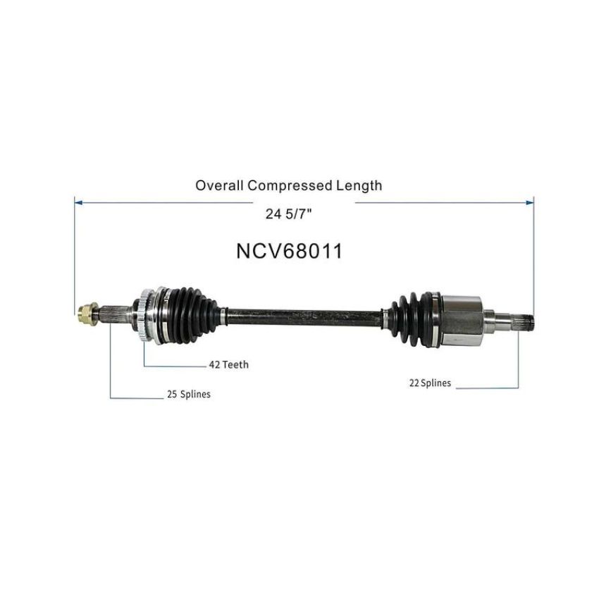 GSP NCV68011 99-00 Suzuki Esteem (1.6) CV Axle Assembly  - Front Left