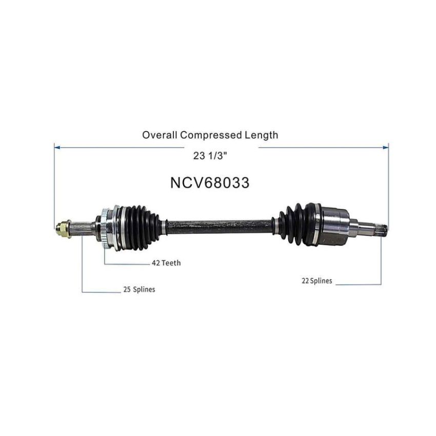 GSP NCV68033 Suzuki (1.8) CV Axle Assembly  - Front Left
