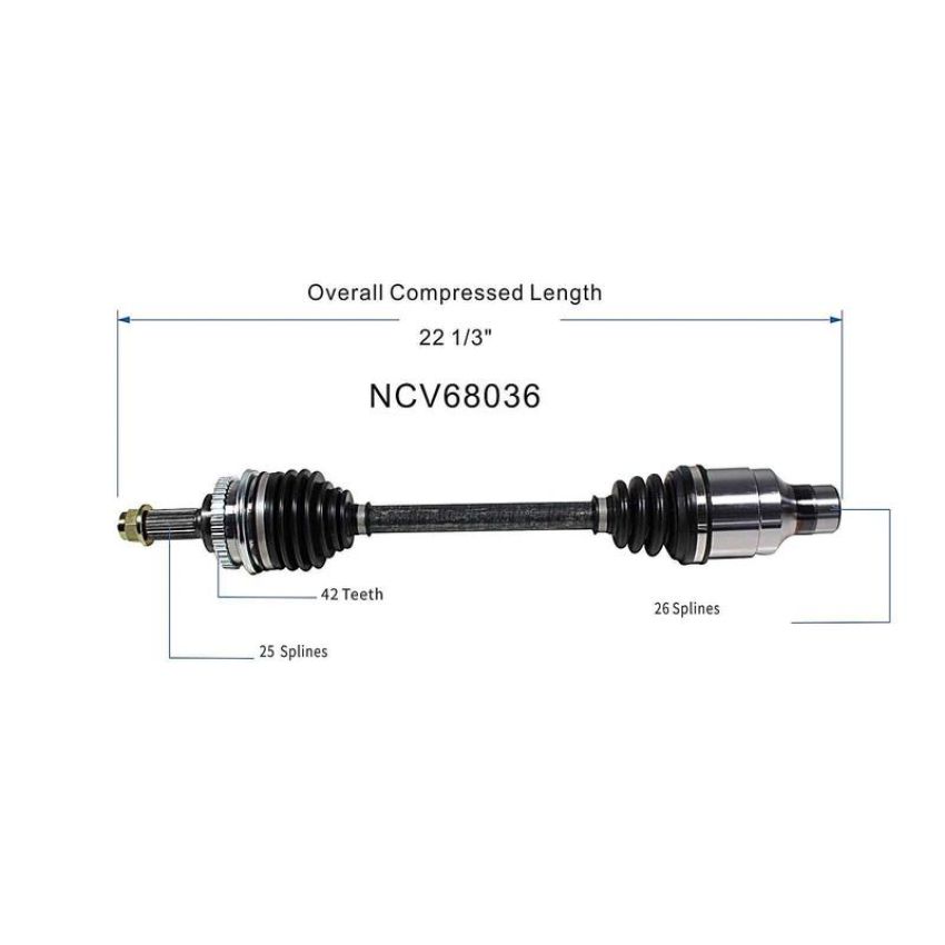 GSP NCV68036 99-02 Suzuki Esteem (1.8) CV Axle Assembly  - Front Right