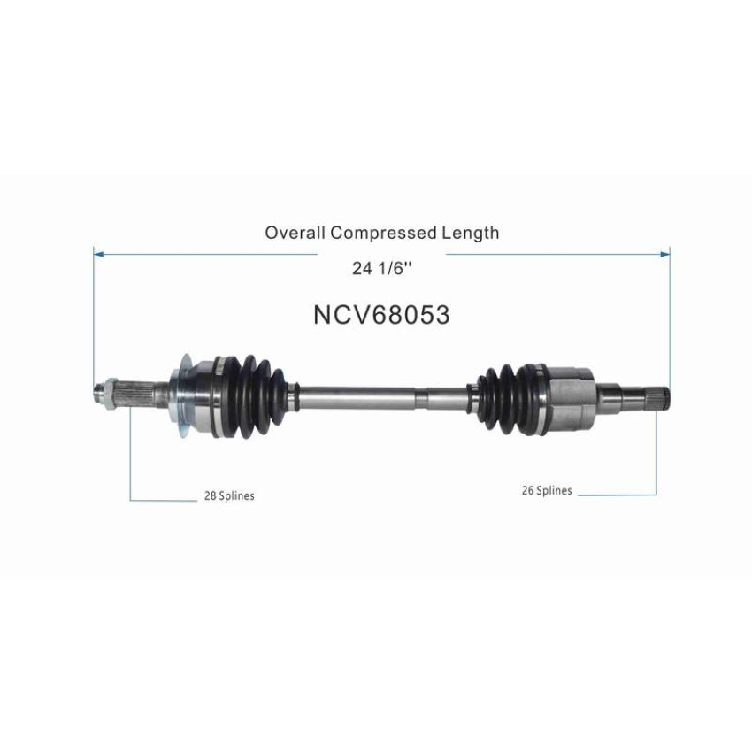GSP NCV68053 07-09 Suzuki SX4 Base CV Axle Assembly  - Front Left
