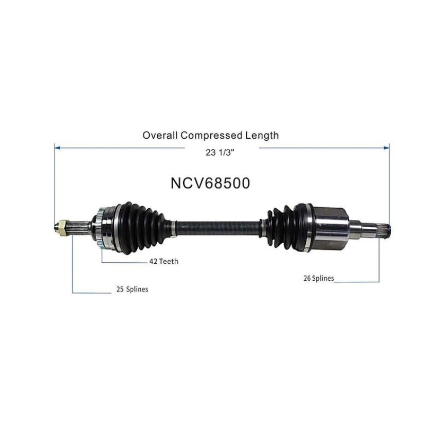 GSP NCV68500 04-07 Suzuki Aerio CV Axle Assembly  - Front Left