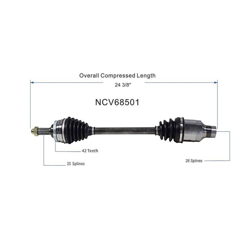 GSP NCV68501 04-07 Suzuki Aerio CV Axle Assembly  - Front Right