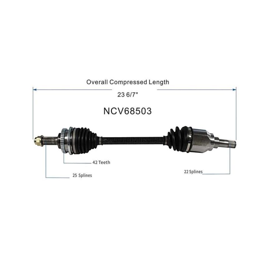 GSP NCV68503 95-00 Suzuki Esteem (1.6) CV Axle Assembly  - Front Left