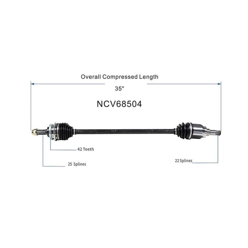 GSP NCV68504 95-00 Suzuki Esteem (1.6) CV Axle Assembly  - Front Right