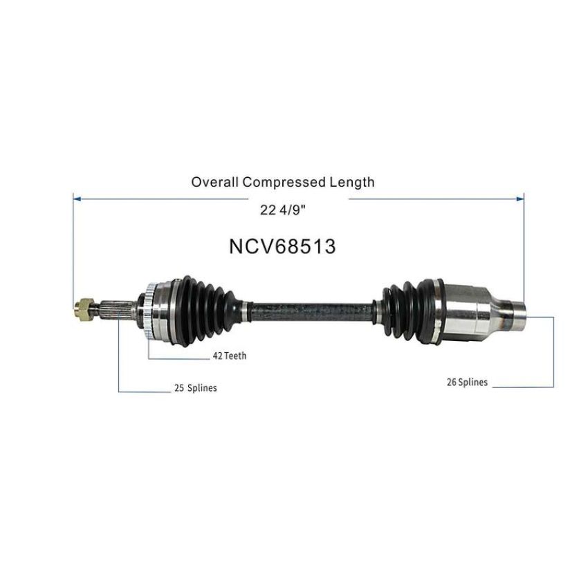 GSP NCV68513 02-03 Suzuki Aerio CV Axle Assembly  - Front Right