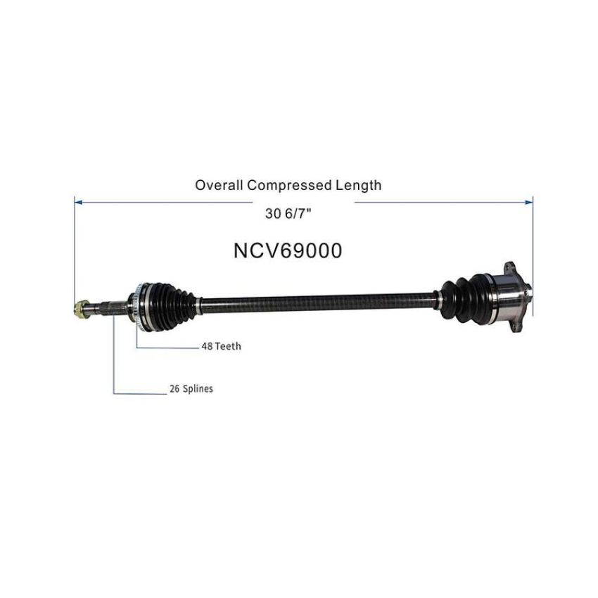 GSP NCV69000 04-10 Toyota Sienna (AWD) CV Axle Assembly  - Rear