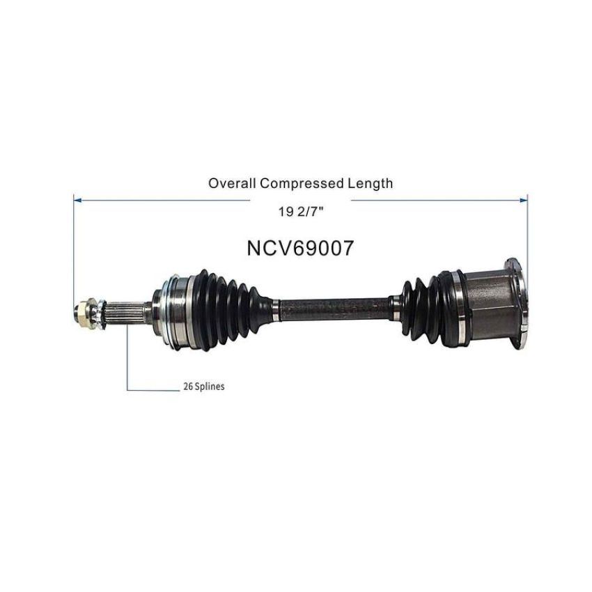 GSP NCV69007 84-87 Toyota Corolla CV Axle Assembly  - Front Left