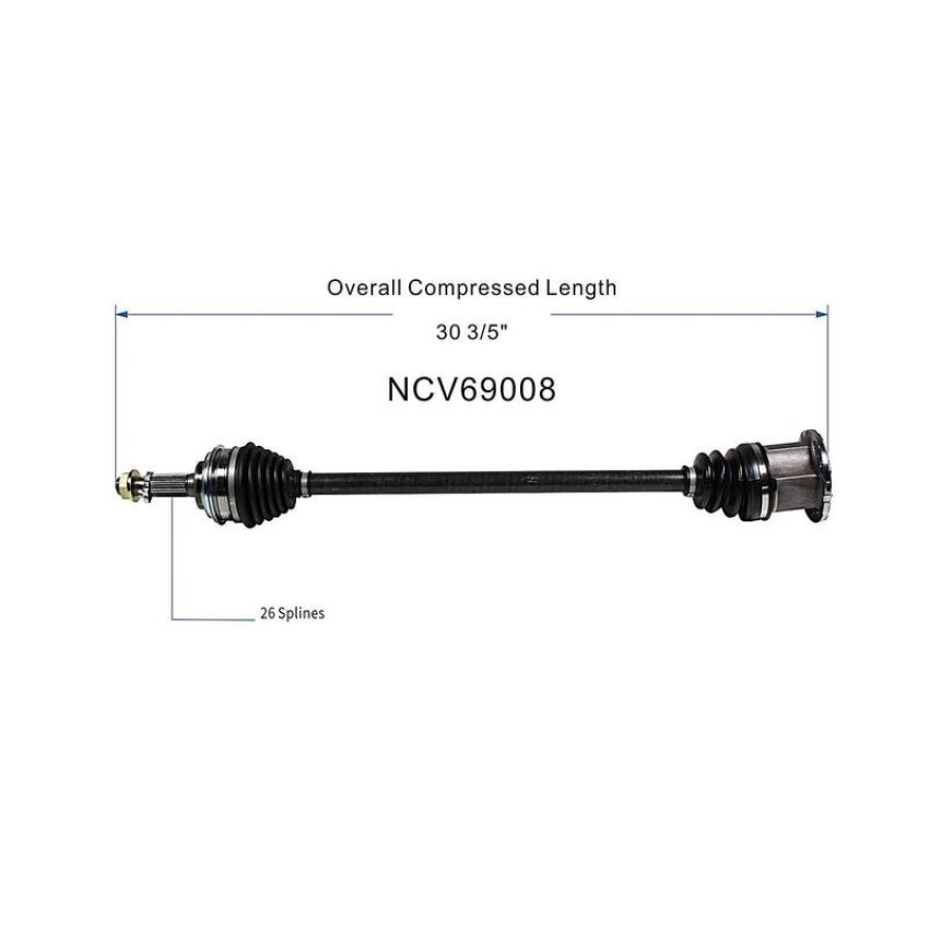 GSP NCV69008 84-87 Toyota Corolla CV Axle Assembly  - Front Right