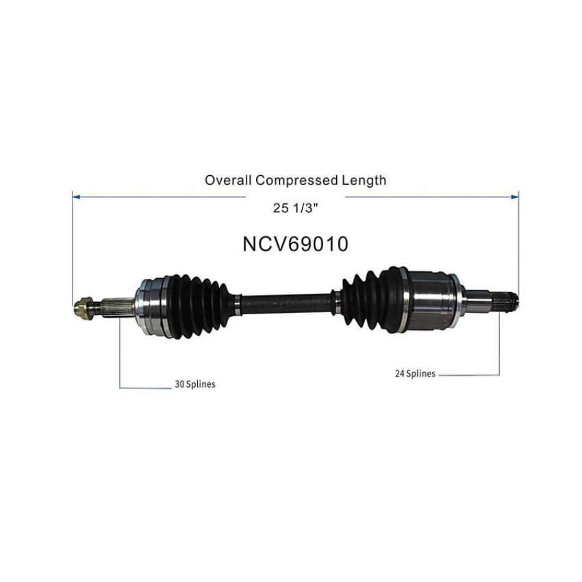GSP NCV69010 06-18 Toyota RAV4 (2.5, 3.5 - 4WD/FWD) CV Axle Assembly  - Front Left