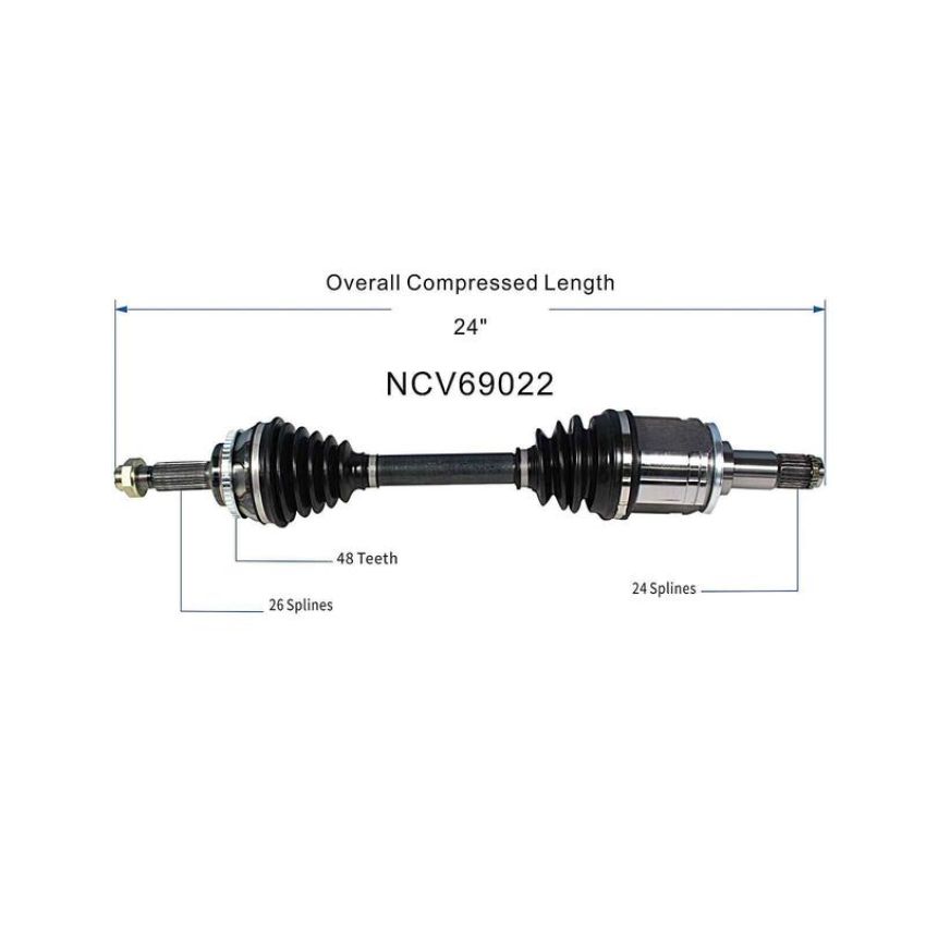 GSP NCV69022 09-13 Toyota Matrix (2.4 - AWD) CV Axle Assembly  - Front Left