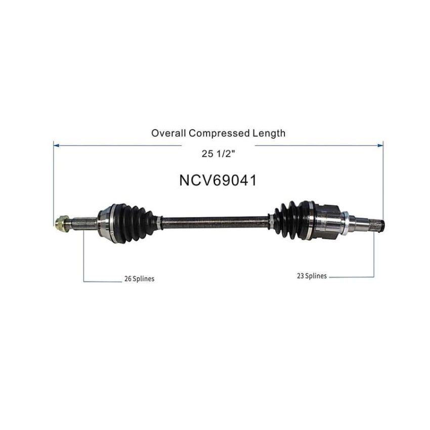 GSP NCV69041 Scion, Toyota (1.8) CV Axle Assembly  - Front Left