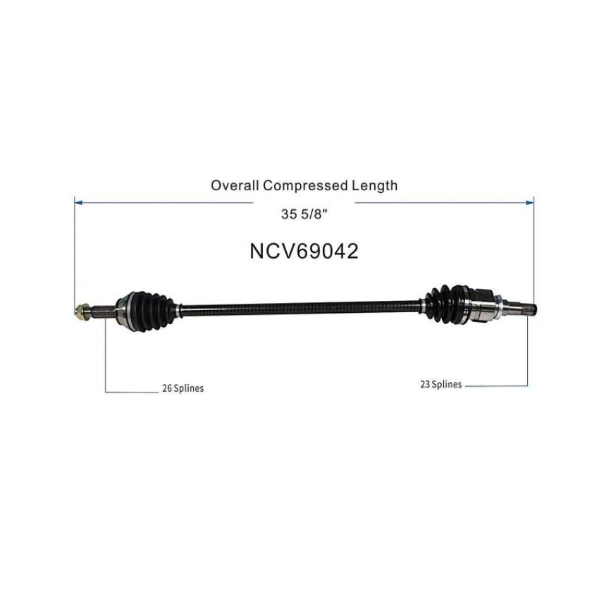 GSP NCV69042 12-15 Scion iQ Base CV Axle Assembly  - Front Right