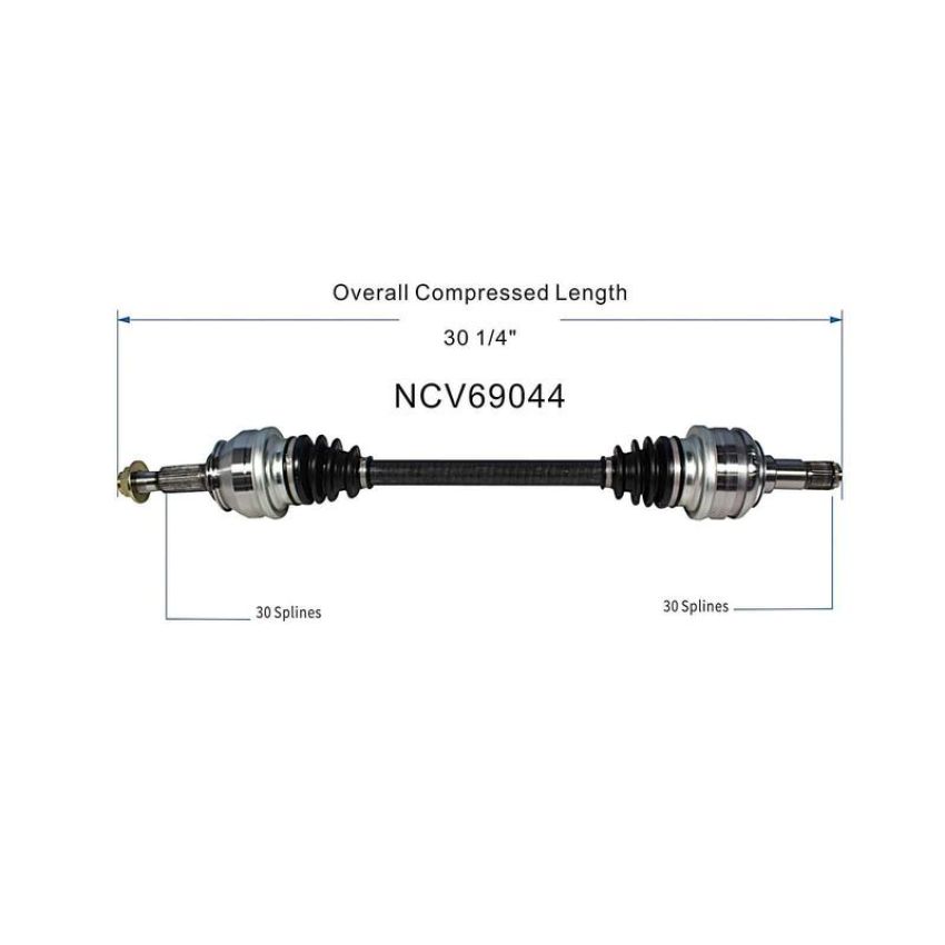 GSP NCV69044 Lexus (AWD/RWD) CV Axle Assembly  - Rear Left