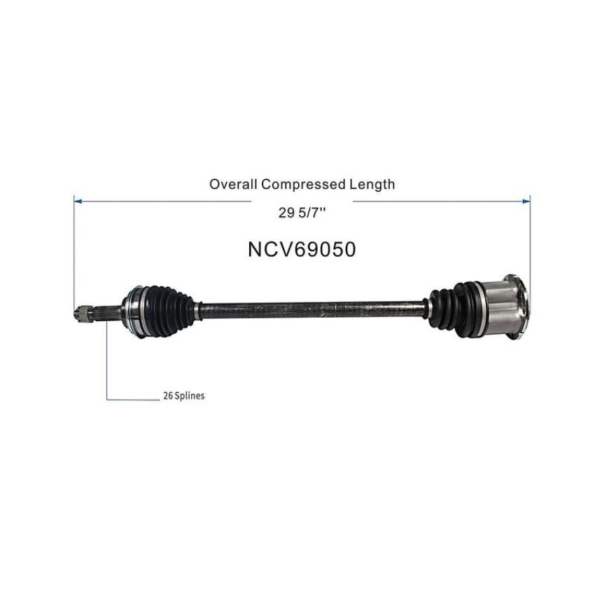 GSP NCV69050 85-86 Toyota MR2 CV Axle Assembly  - Rear Right