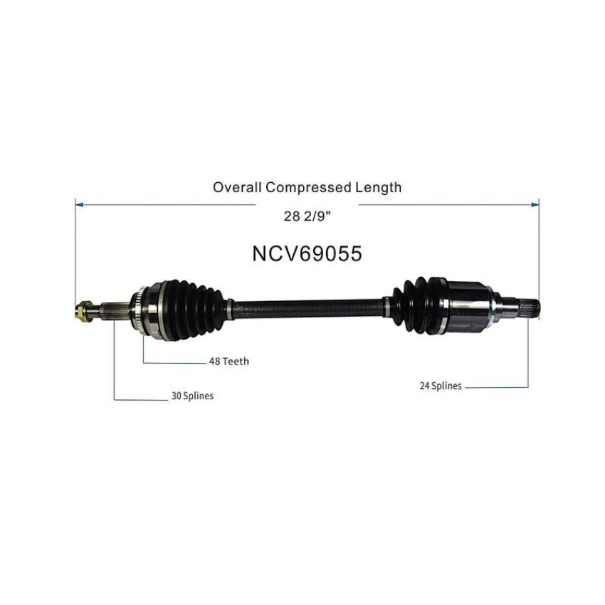 GSP NCV69055 11-16 Toyota Sienna CV Axle Assembly  - Front Left
