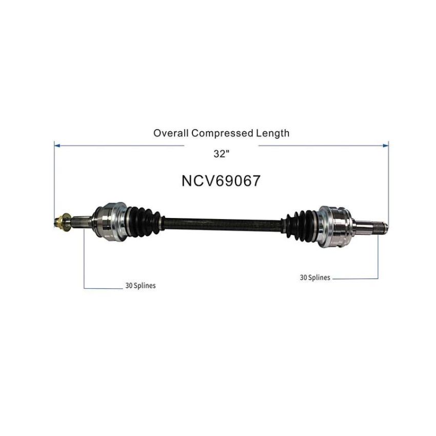 GSP NCV69067 Lexus CV Axle Assembly  - Rear Right