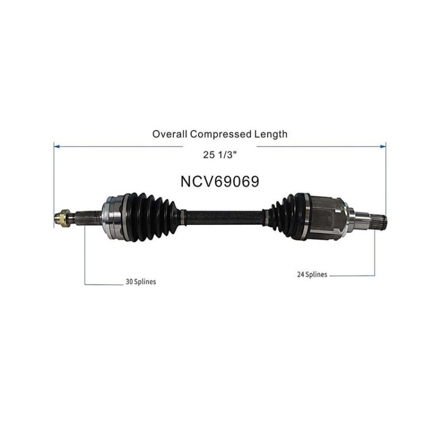 GSP NCV69069 Scion, Toyota (2.5) CV Axle Assembly  - Front Left