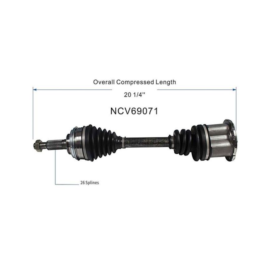 GSP NCV69071 85-89 Toyota MR2 CV Axle Assembly  - Rear Left