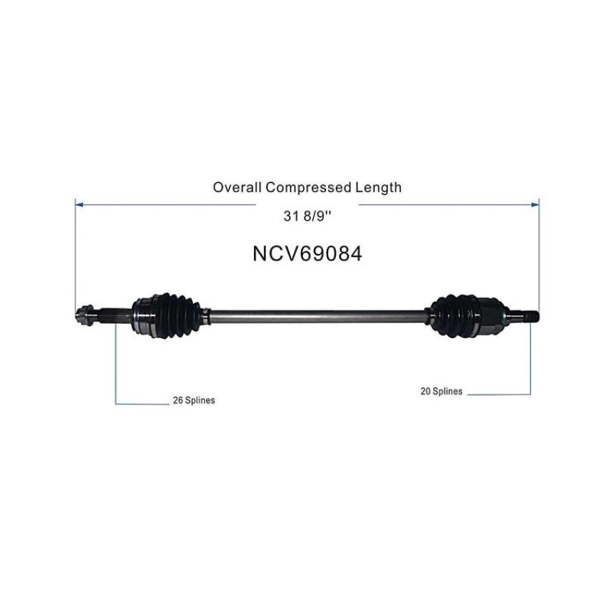GSP NCV69084 Lexus CV Axle Assembly  - Rear