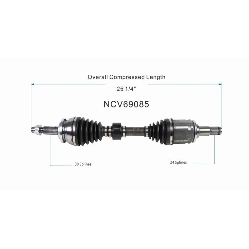 GSP NCV69085 09-12 Toyota RAV4 (3.5 - 4WD/FWD) CV Axle Assembly  - Front Left
