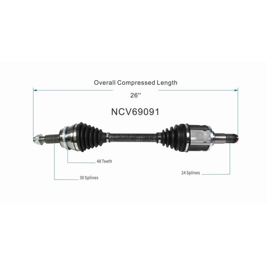 GSP NCV69091 Lexus, Toyota (3.3, 3.5 - AWD) CV Axle Assembly  - Front Left