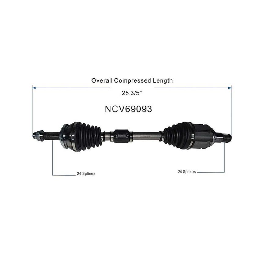 GSP NCV69093 Toyota (1.8) CV Axle Assembly  - Front Left