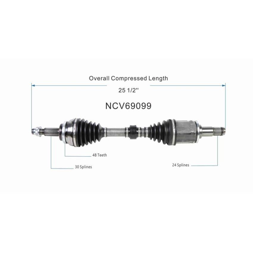 GSP NCV69099 13-18 Lexus ES300h CV Axle Assembly  - Front Left