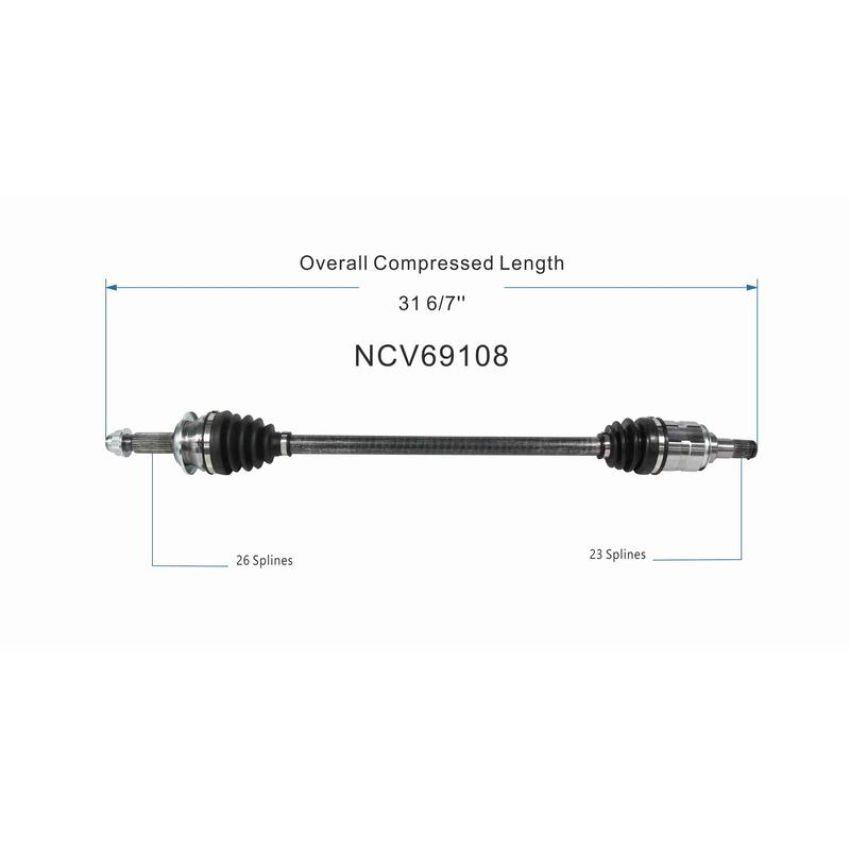GSP NCV69108 Lexus, Toyota (3.5) CV Axle Assembly  - Rear Right