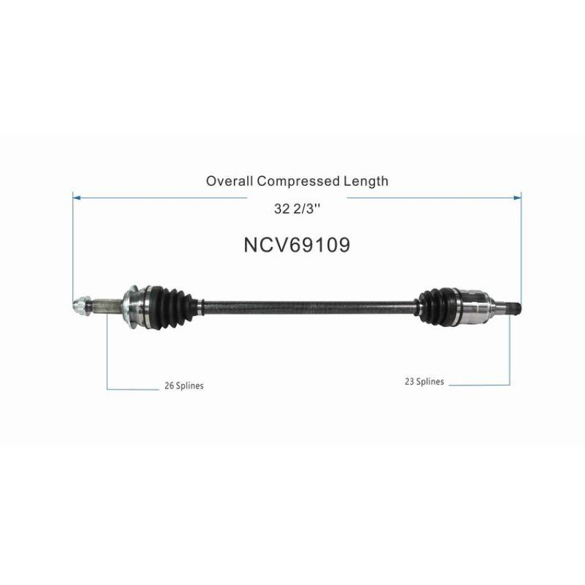 GSP NCV69109 Lexus, Toyota (3.5) CV Axle Assembly  - Rear Left
