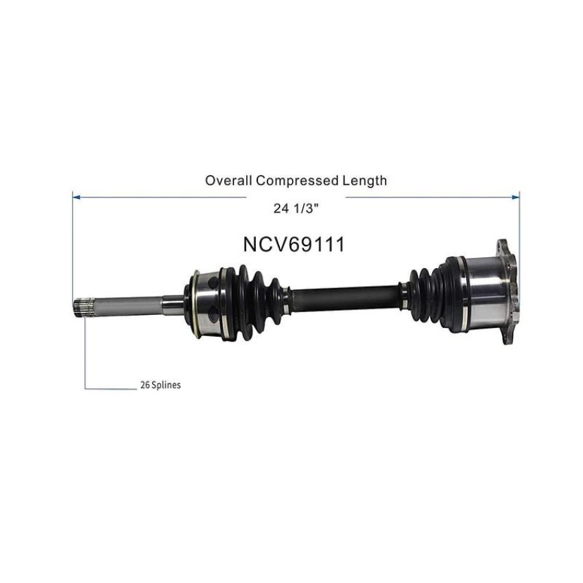 GSP NCV69111 93-98 Toyota T100 CV Axle Assembly  - Front