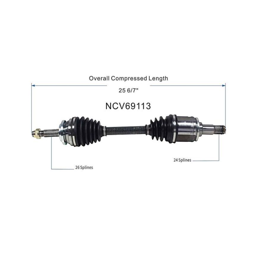GSP NCV69113 06-12 Toyota RAV4 (2.4, 2.5 - FWD) CV Axle Assembly  - Front Left