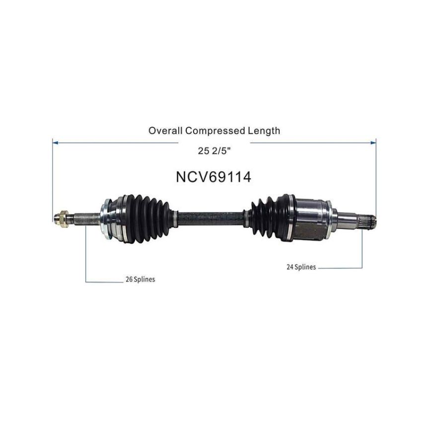 GSP NCV69114 06-12 Toyota RAV4 (2.4, 2.5 - 4WD/AWD) CV Axle Assembly  - Front Left