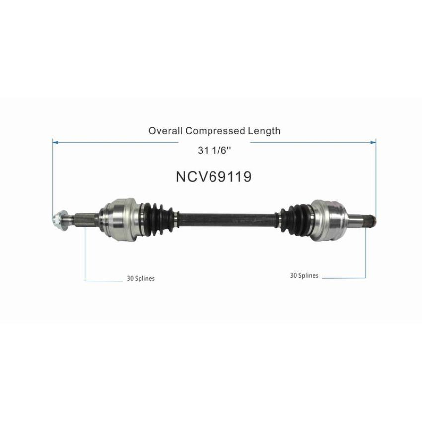 GSP NCV69119 Lexus CV Axle Assembly  - Rear Left
