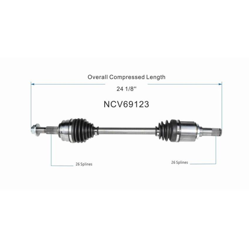 GSP NCV69123 Scion, Toyota CV Axle Assembly  - Front Left