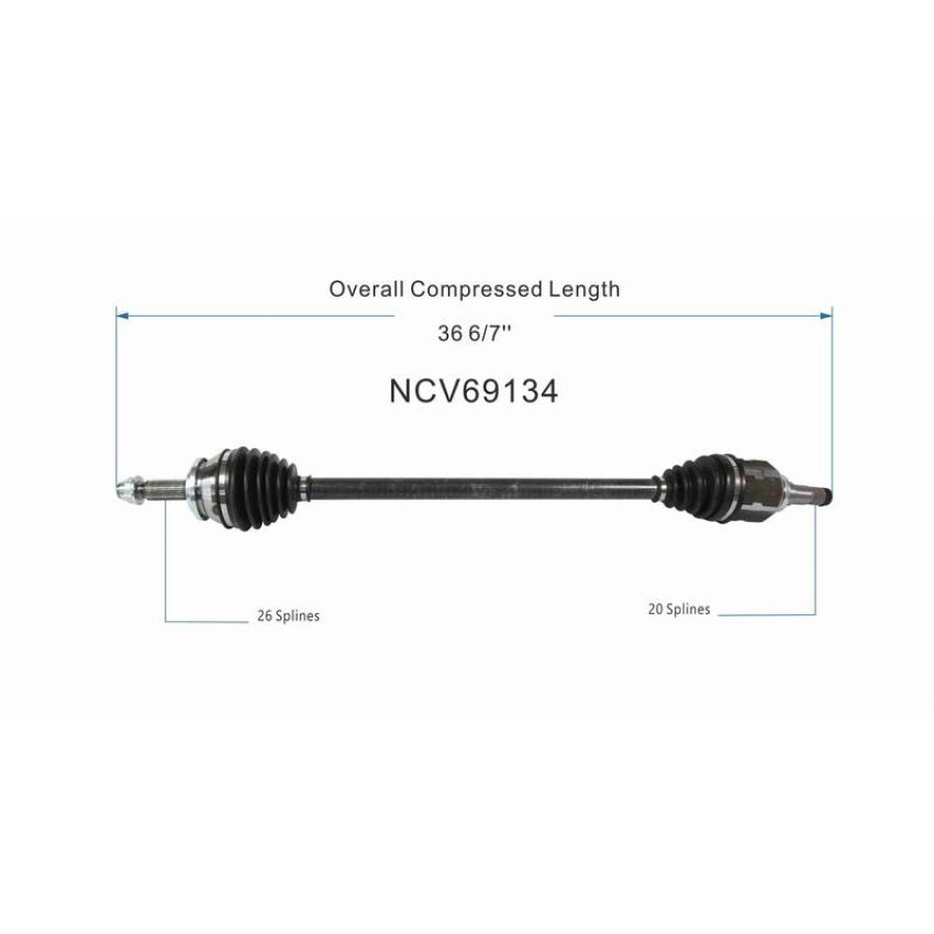 GSP NCV69134 19-22 Toyota Corolla (1.8) CV Axle Assembly  - Front Right