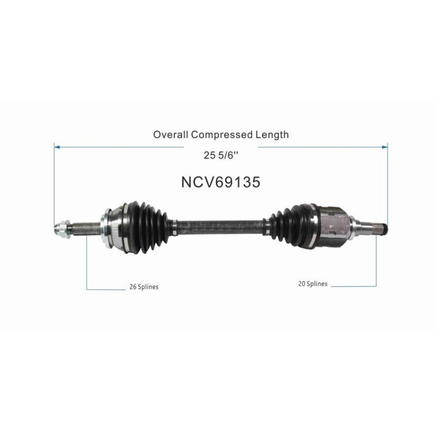 GSP NCV69135 19-22 Toyota Corolla (1.8) CV Axle Assembly  - Front Left