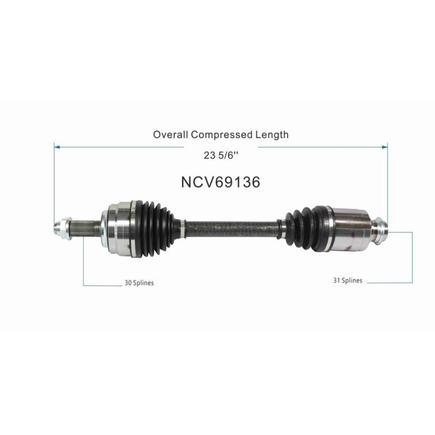 GSP NCV69136 18-22 Honda Accord (2.0) CV Axle Assembly  - Front Right