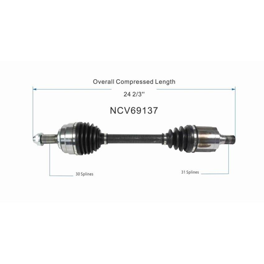 GSP NCV69137 18-22 Honda Accord (2.0) CV Axle Assembly  - Front Left