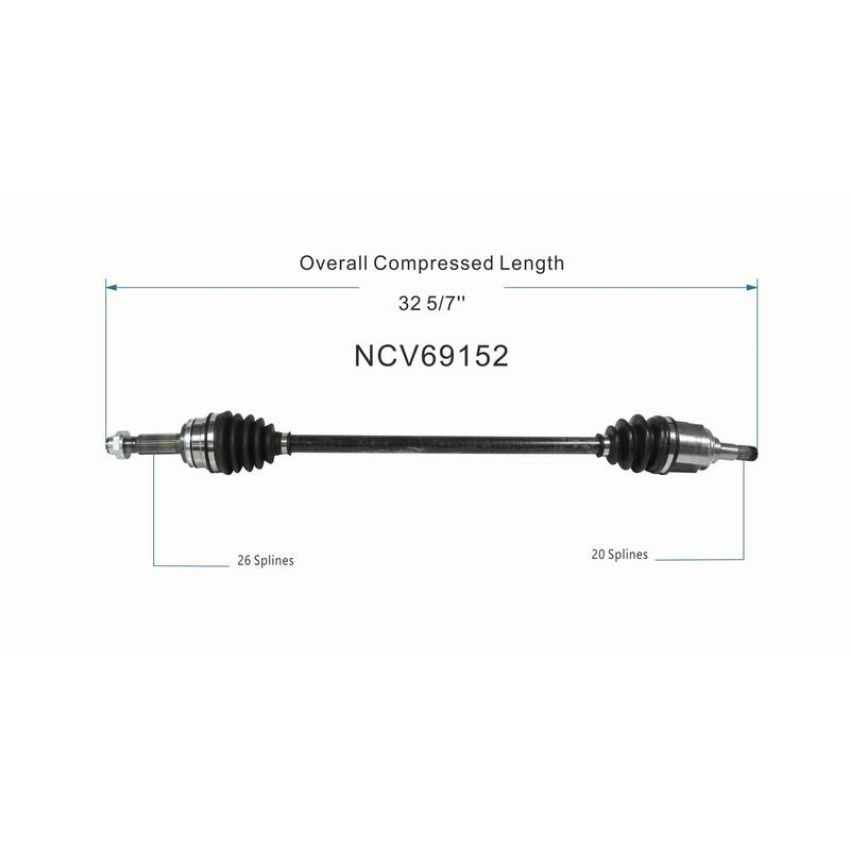 GSP NCV69152 Lexus, Toyota (2.5) CV Axle Assembly