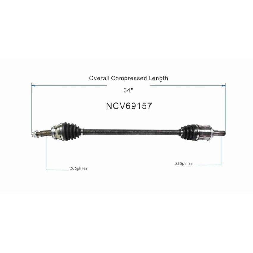 GSP NCV69157 Toyota CV Axle Assembly  - Rear Right