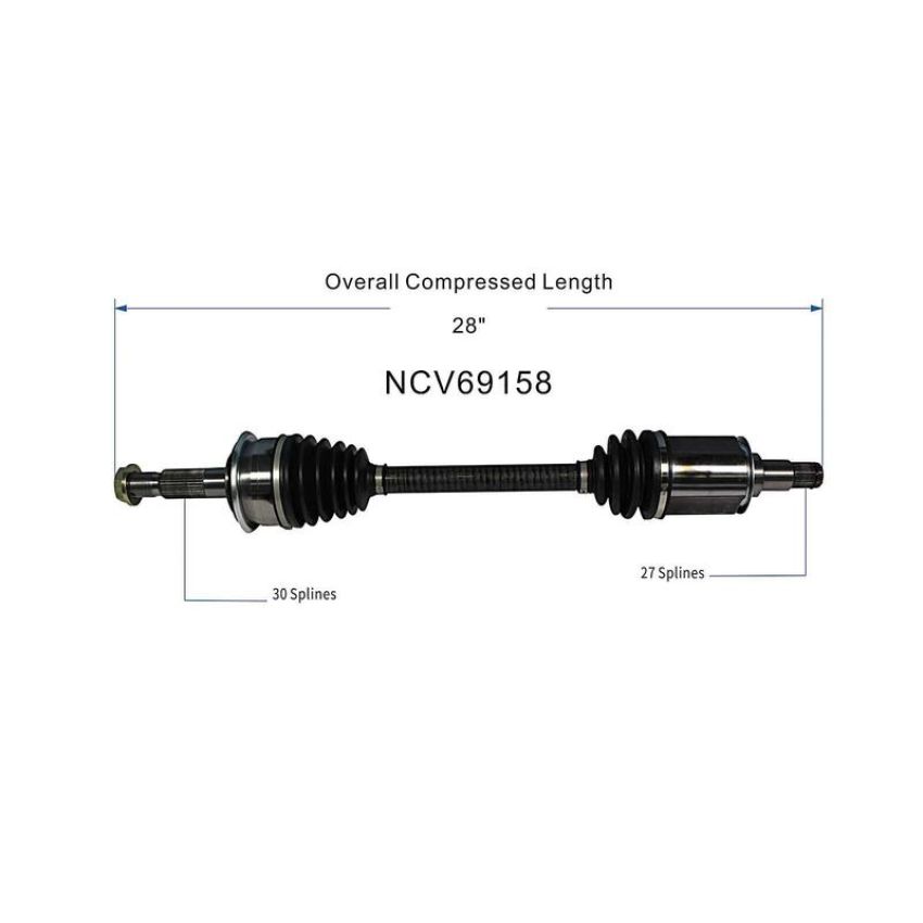 GSP NCV69158 Toyota CV Axle Assembly  - Front
