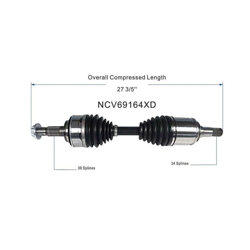 GSP NCV69164XD Toyota CV Axle Assembly  - Front