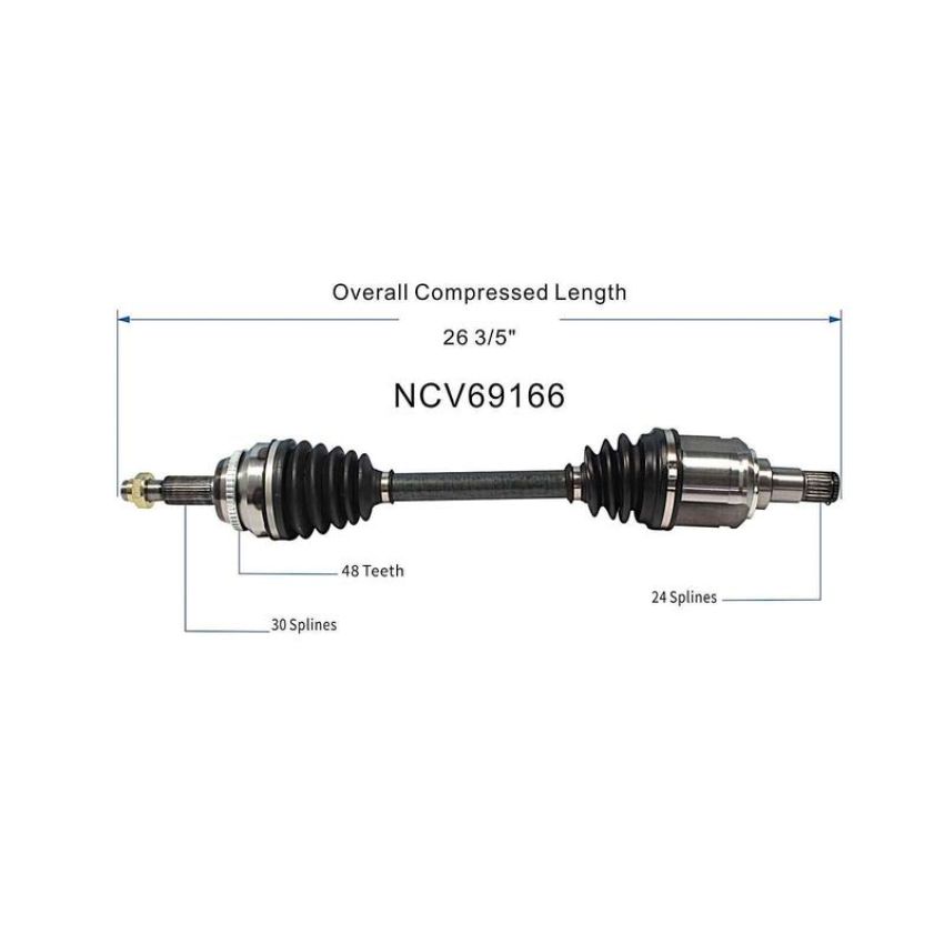 GSP NCV69166 Lexus, Toyota (2.7 - AWD/FWD) CV Axle Assembly  - Front Left