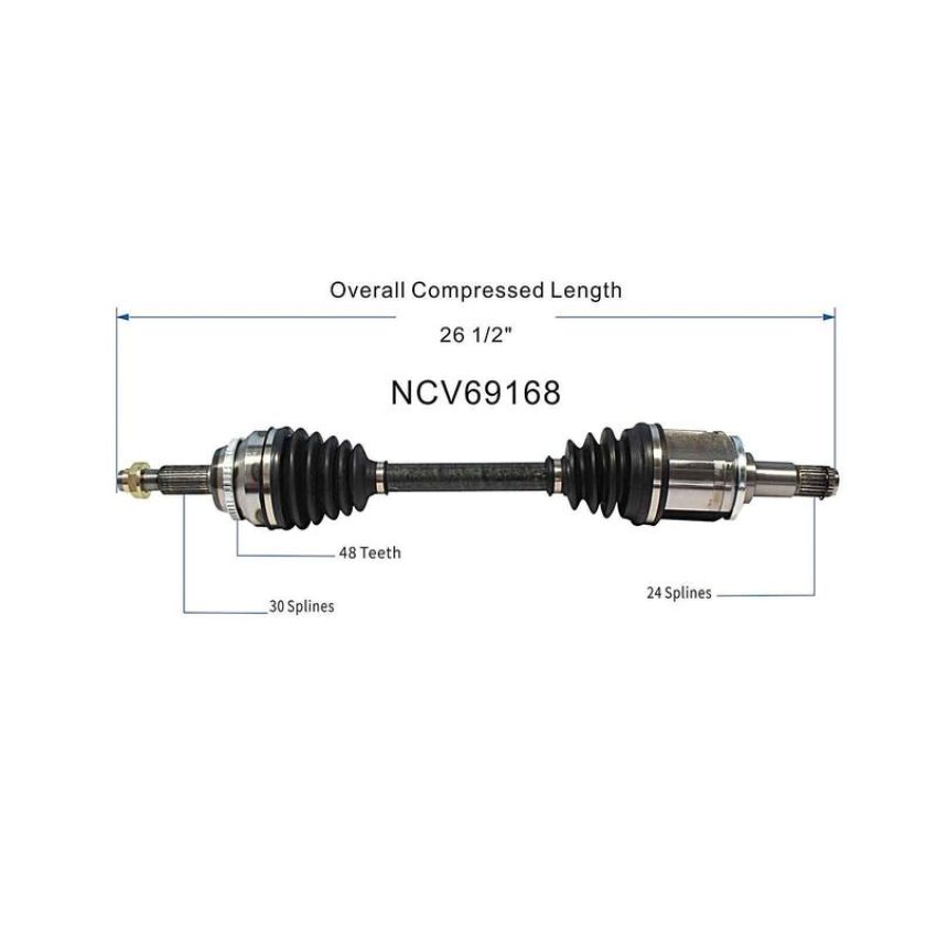 GSP NCV69168 08-13 Toyota Highlander (3.5 - FWD) CV Axle Assembly  - Front Left