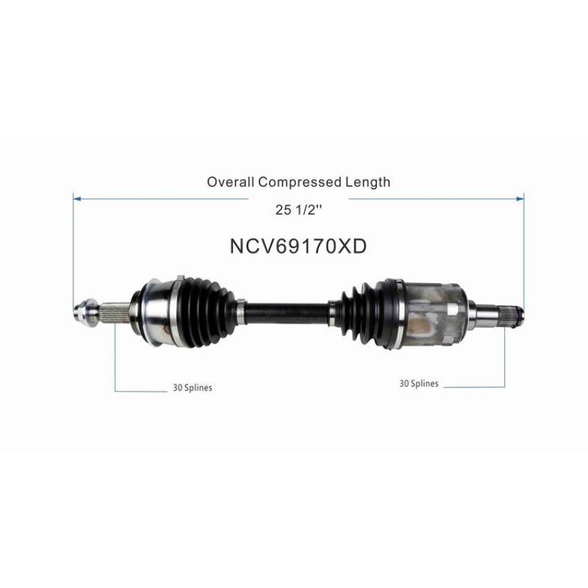 GSP NCV69170XD Lexus, Toyota CV Axle Assembly  - Front