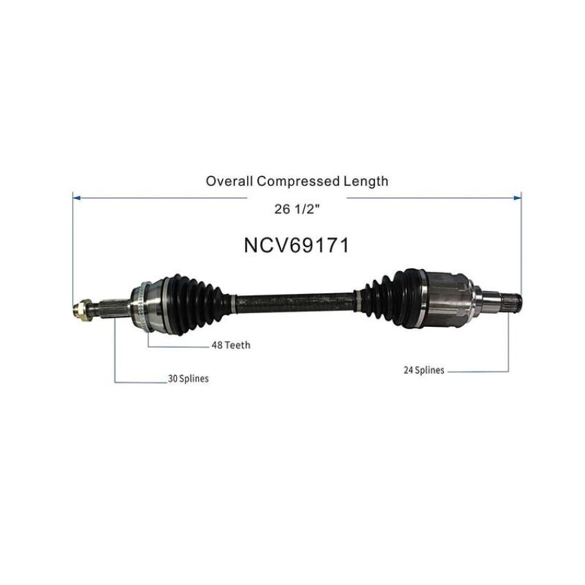 GSP NCV69171 10-11 Toyota Camry (2.5) CV Axle Assembly  - Front Left
