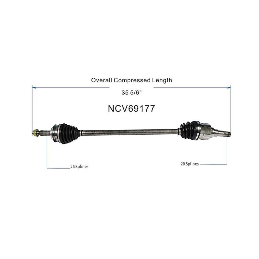 GSP NCV69177 12-19 Toyota Prius C CV Axle Assembly  - Front Right