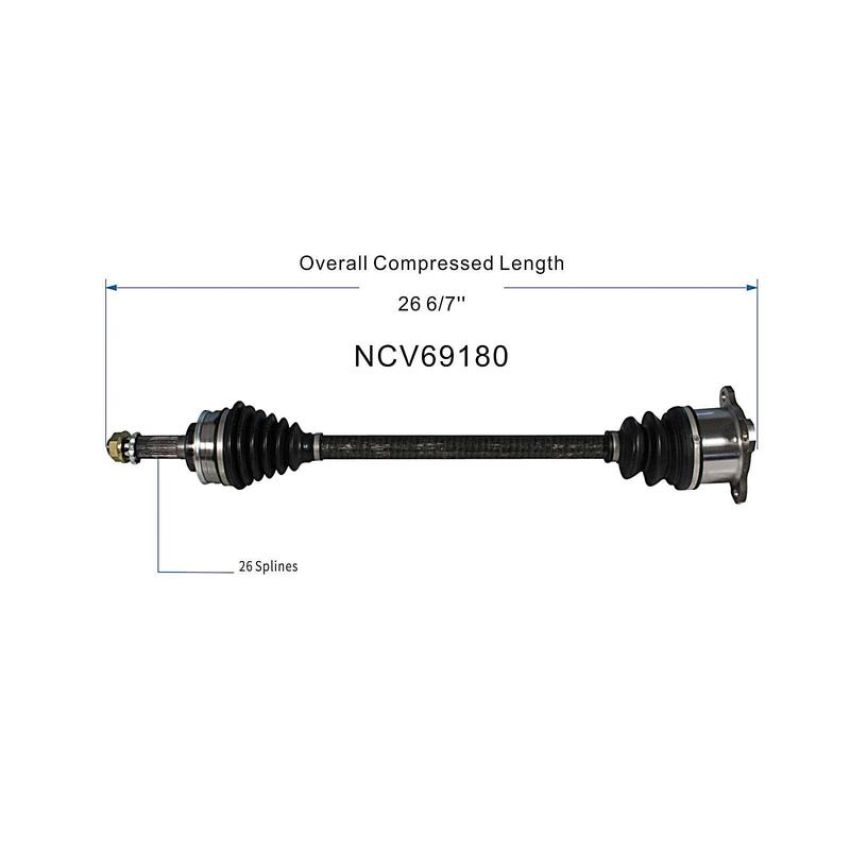 GSP NCV69180 01-03 Toyota RAV4 (2.0) CV Axle Assembly  - Rear Right